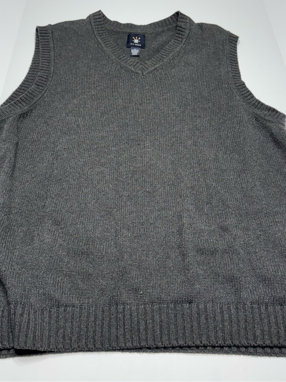 Men's Gray V-Neck Sweater Vest
